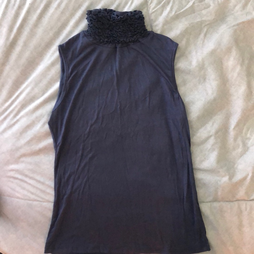 Italian turtleneck sleeveless top